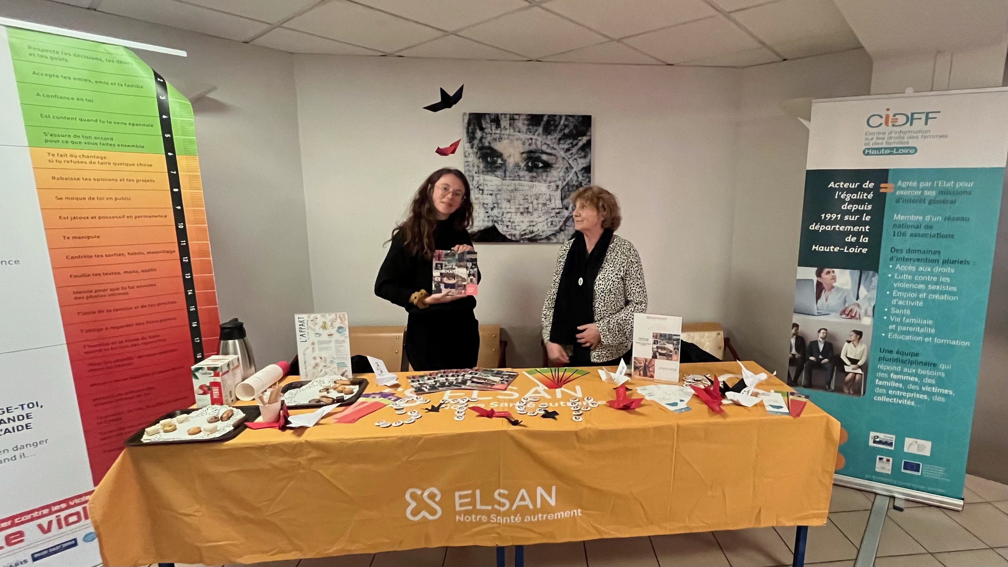 stand lutte des violences faites aux femmes Clinique Bon Secours
