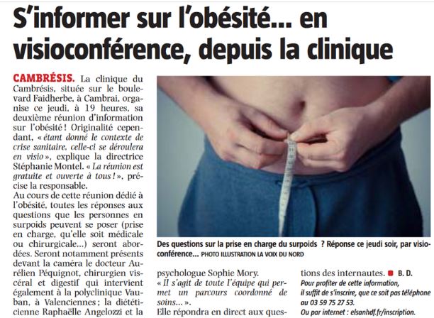 Réunion obésité voix du nord