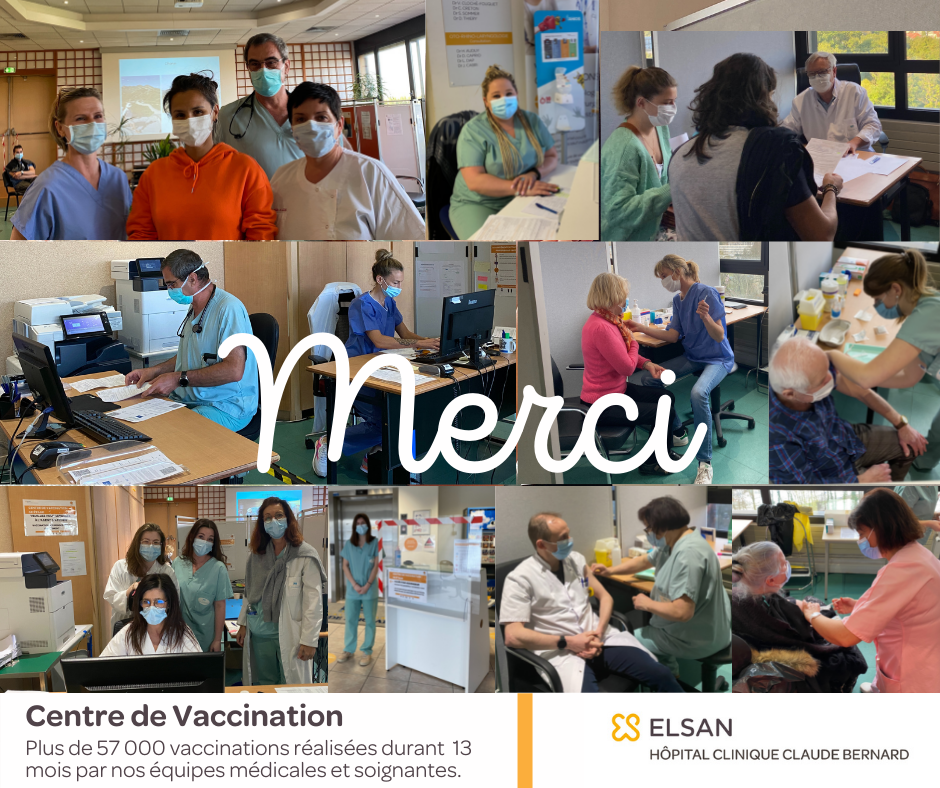 Merci à nos équipes du centre de vaccination pour leur implication Elsan