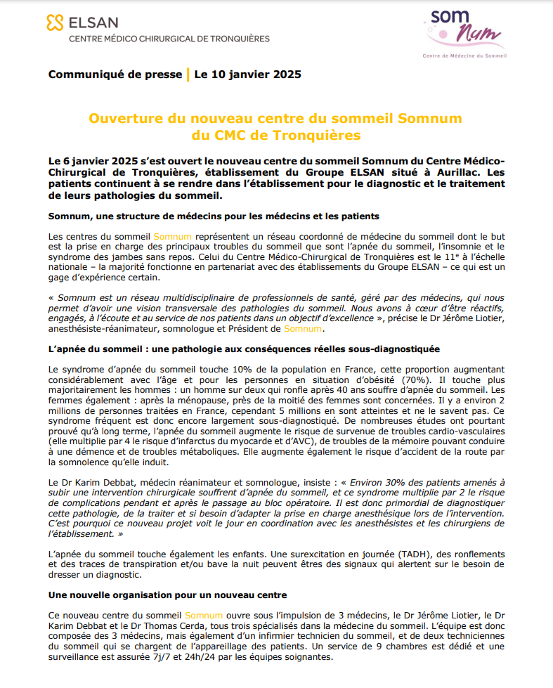 Somnum est un réseau multidisciplinaire de professionnels de santé