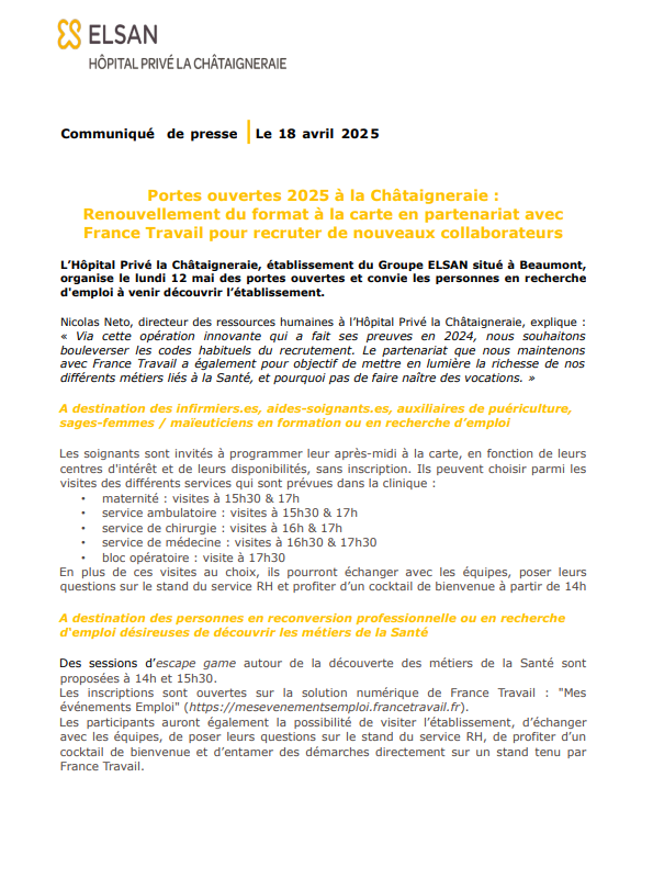 Portes ouvertes 2025 à la Châtaigneraie 