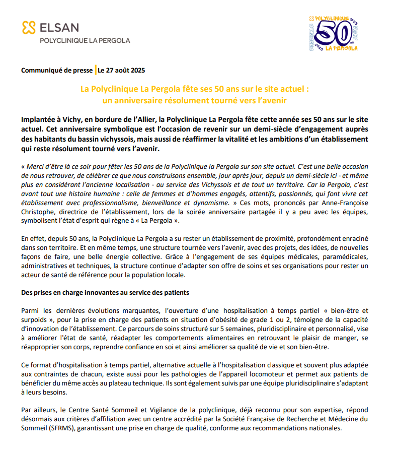 Fêter les 50 ans sur le site : un anniversaire symbolique