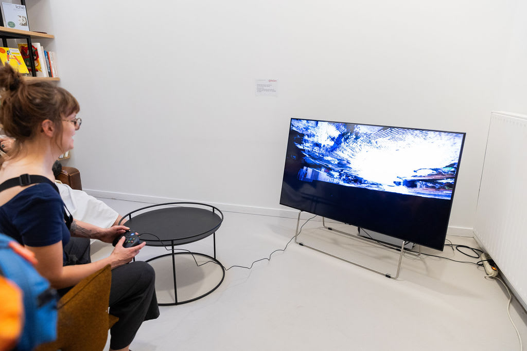 Inauguration de l'Atelier de l'ADAGP, 'Sutures' de Thibault Brunet, crédit photo : Caroline Bleux, Paris, 2025