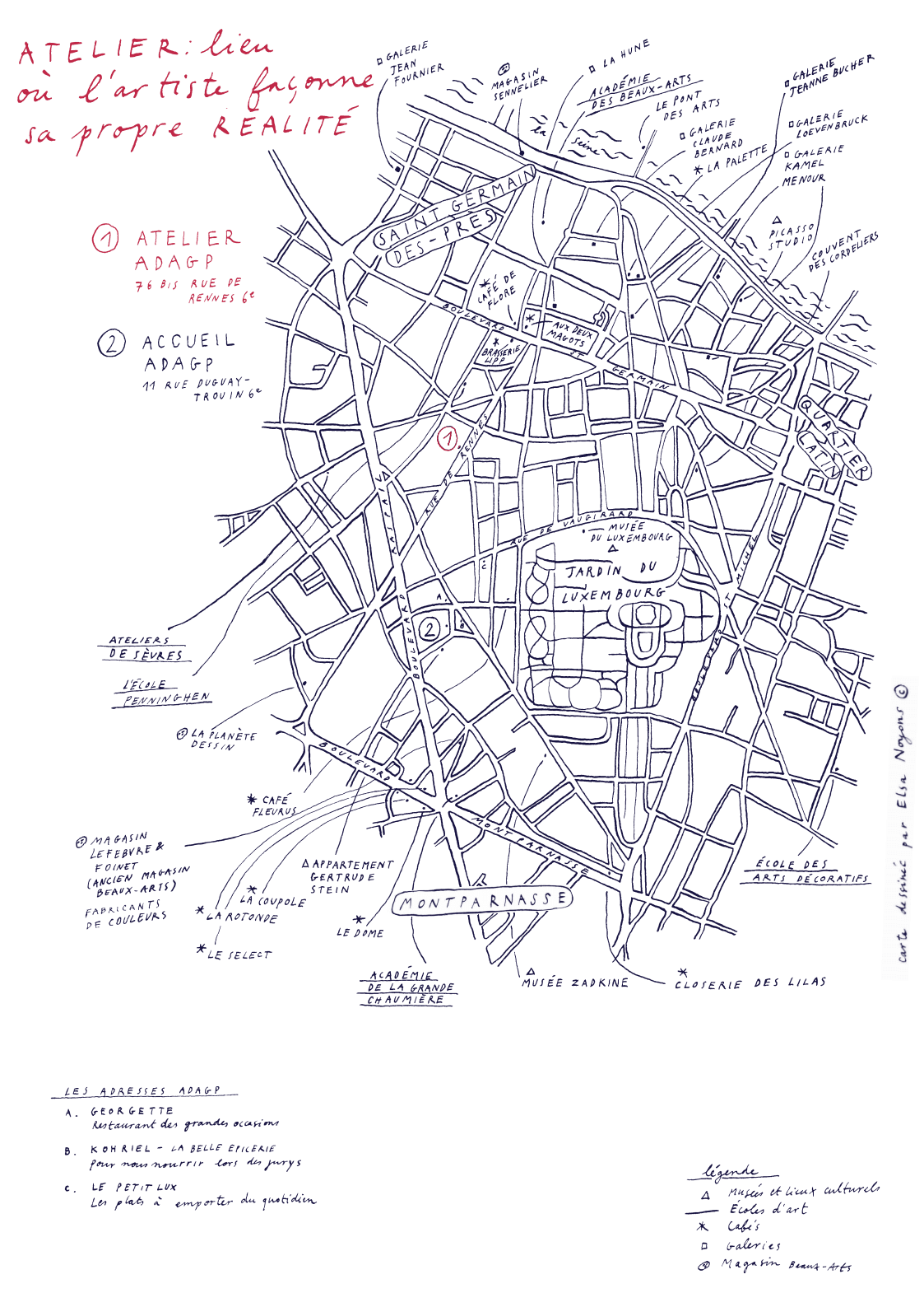 Carte d'Elsa Noyons pour l'Atelier de l'ADAGP © ADAGP, Paris, 2025