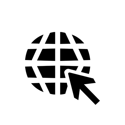 picto globe terre web souris clic