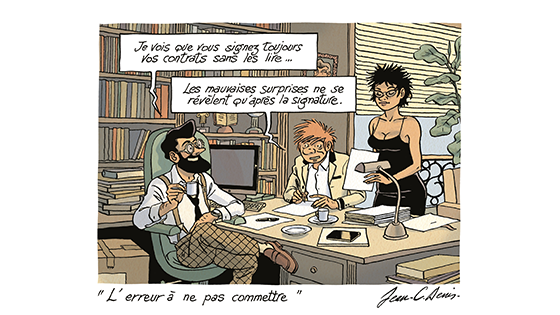 calendrier BD ADAGP 2023 janvier contrat d'édition