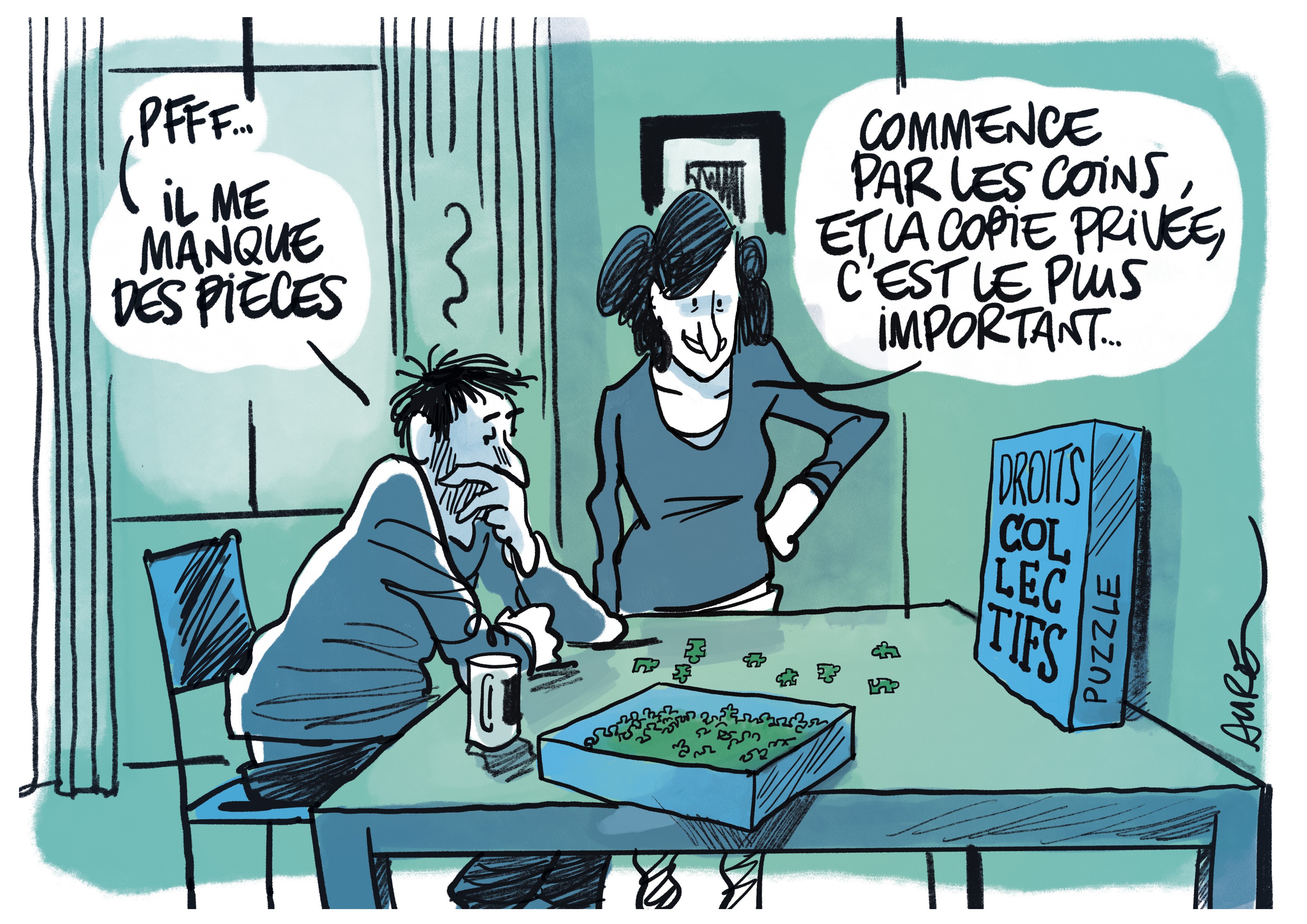 calendrier BD ADAGP 2023 février droits collectifs bande dessinée