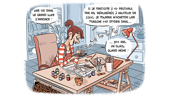calendrier BD ADAGP 2023 mars rémunération dédicace festival SNE CNL Sofia bande dessinée