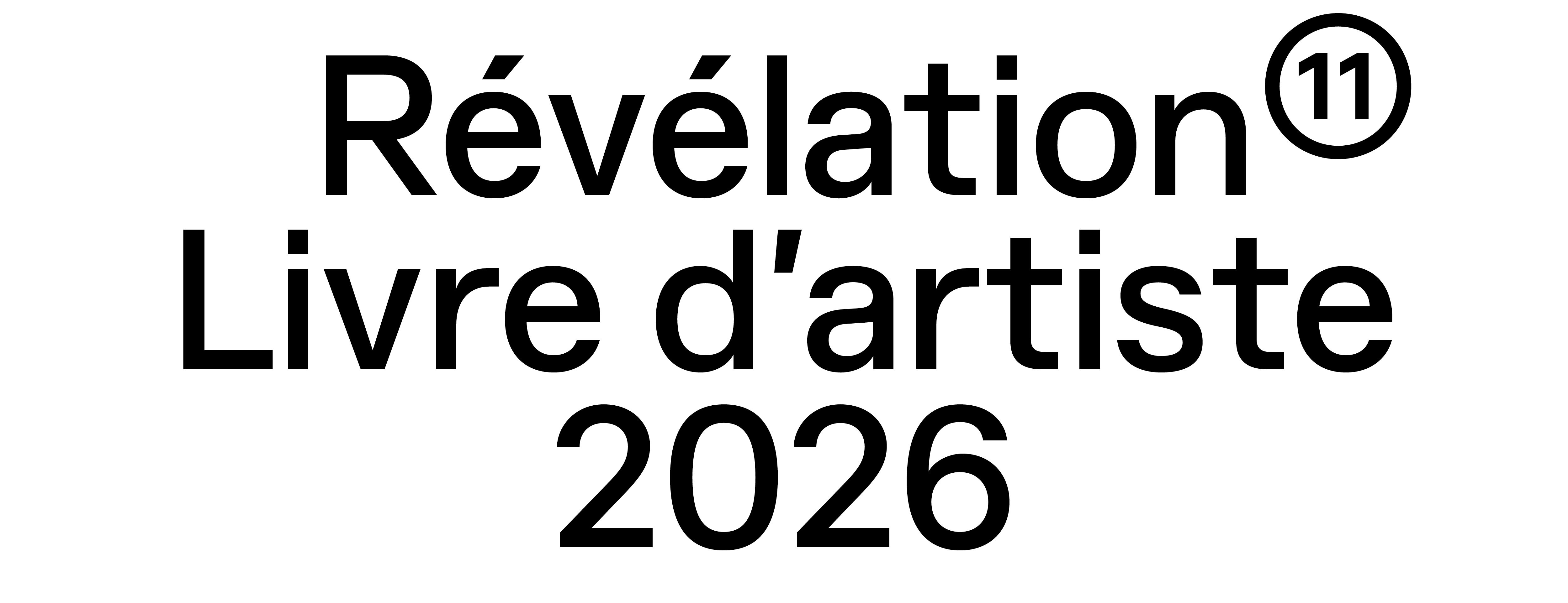 Révélation Livre d'artiste 2026