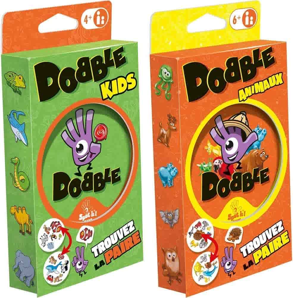 Dobble : disney 100 yearszygomatic - jeu de société - 5 mini-jeux