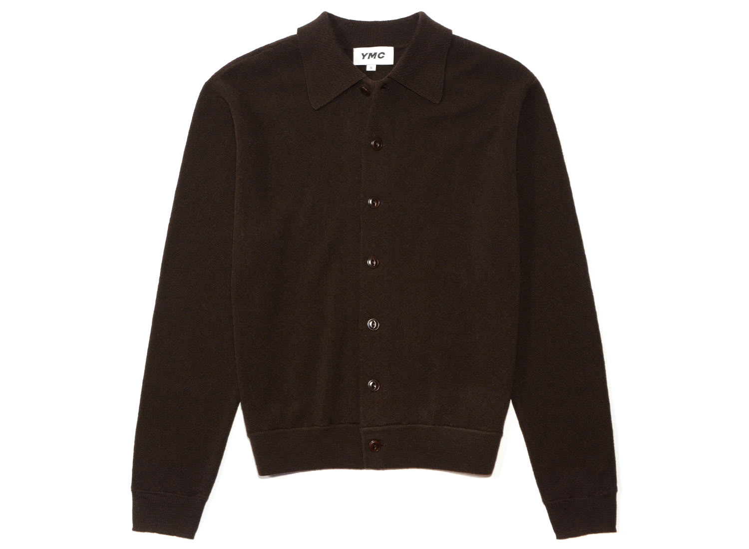 YMC P8TAB Rat Cardigan Brown