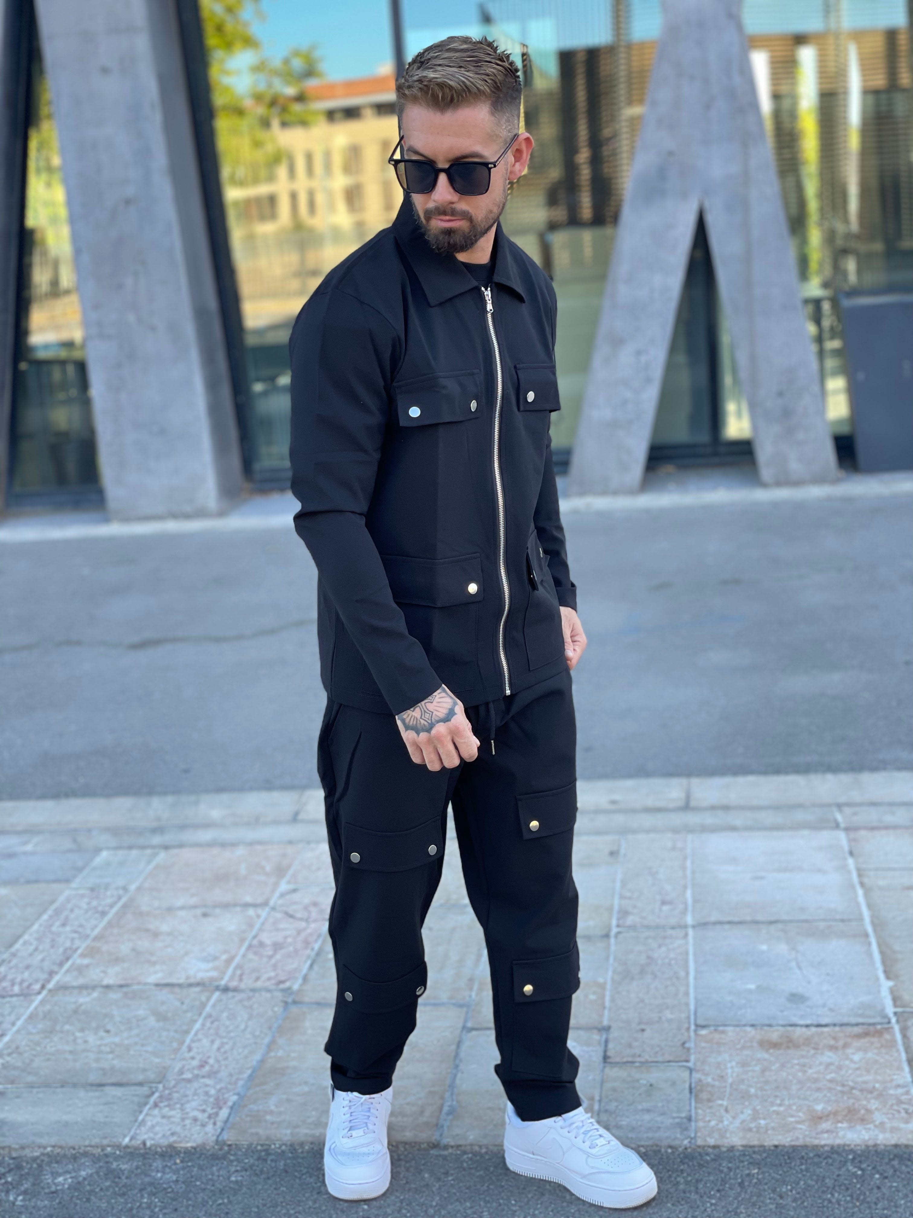 Aarhon - Ensemble cargo pression noir