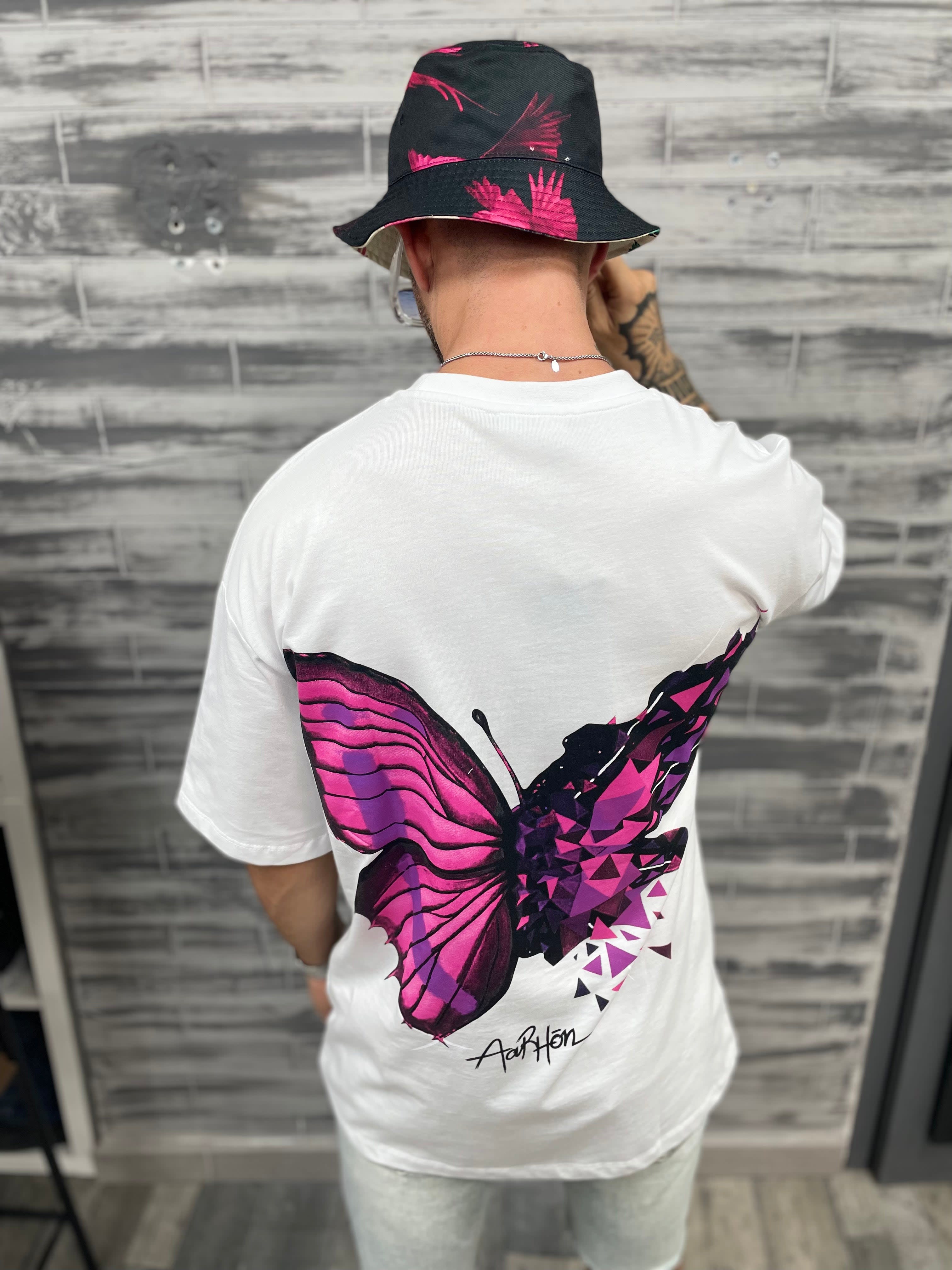 Aarhon - T shirt Blanc Butterfly