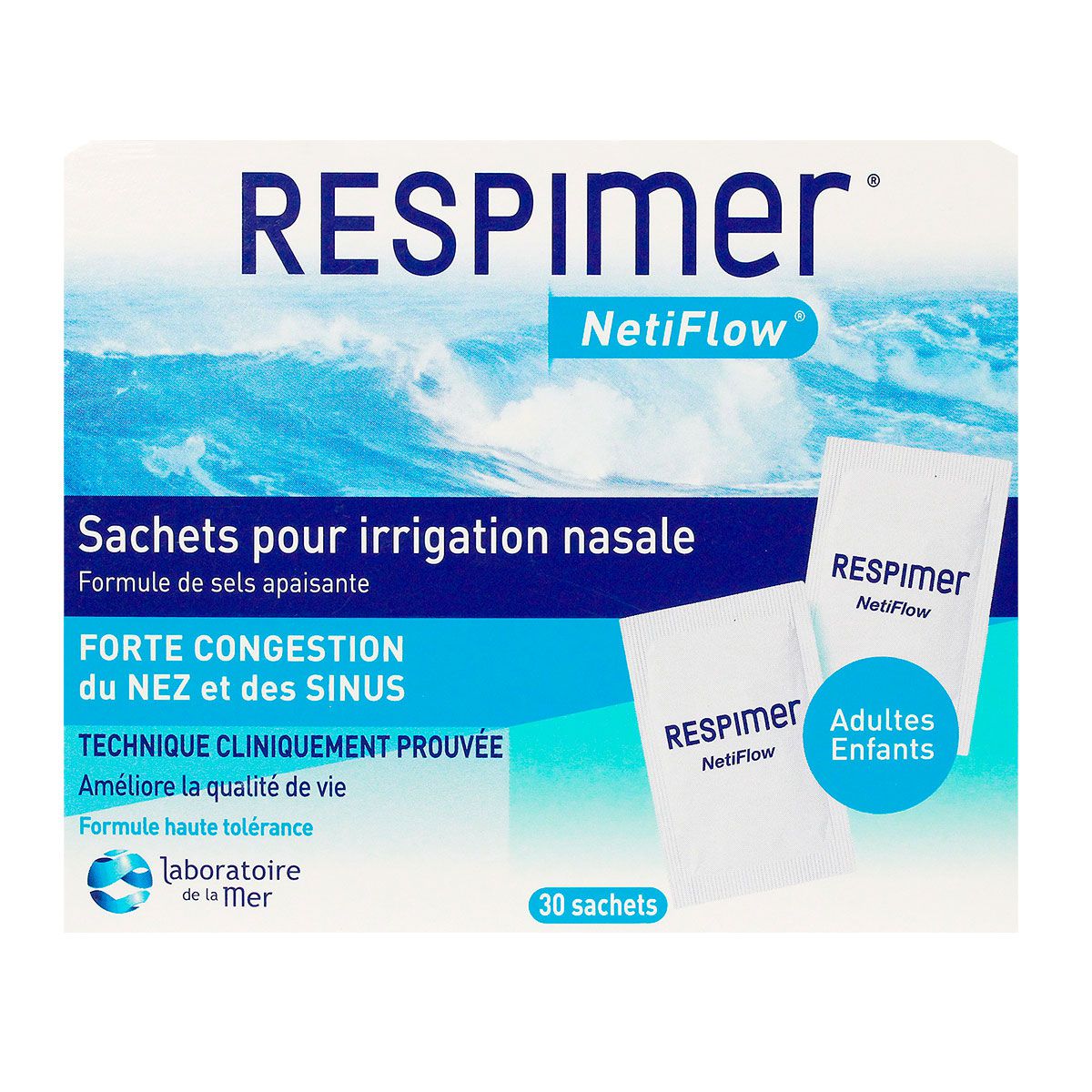 VOLDOIZO - Kit d'irrigation nasale 30 sachets