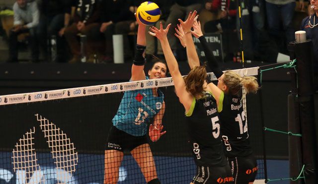 Die Wende ist nicht geglückt: VCW unterliegt im zweiten Playoff-Viertelfinale gegen Aachen Foto: Detlef Gottwald Die Wende ist nicht geglückt: VCW unterliegt im zweiten Playoff-Viertelfinale gegen Aachen - Foto: Detlef Gottwald