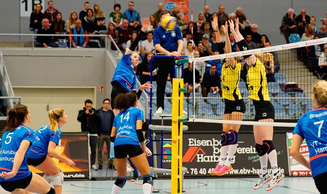 VT Aurubis Hamburg verliert Krimi gegen den USC Münster Foto: Jana-Franziska Poll VT Aurubis Hamburg verliert Krimi gegen den USC Münster - Foto: Jana-Franziska Poll
