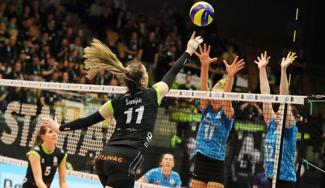 Ladies in Black Aachens großes Halbfinal-Heimspiel in Maaseik - Foto: Ladies Black Aachen // Andreas Steindl