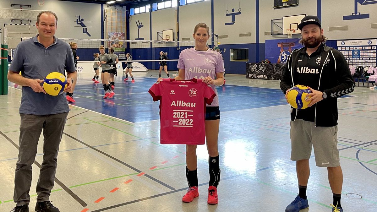 Allbau weiterhin Hauptsponsor bei den Essener Volleyballerinnen Foto: VC Allbau Essen Allbau weiterhin Hauptsponsor bei den Essener Volleyballerinnen - Foto: VC Allbau Essen