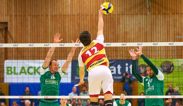 Derby-Triumph für die BADEN VOLLEYS - Foto: Andreas Arndt 