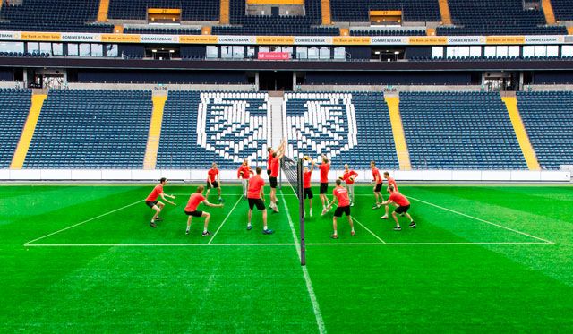 Commerzbank Arena als Ausweichquartier für mögliches Finale Foto: United Volleys/Manfred Neumann Commerzbank Arena als Ausweichquartier für mögliches Finale - Foto: United Volleys/Manfred Neumann