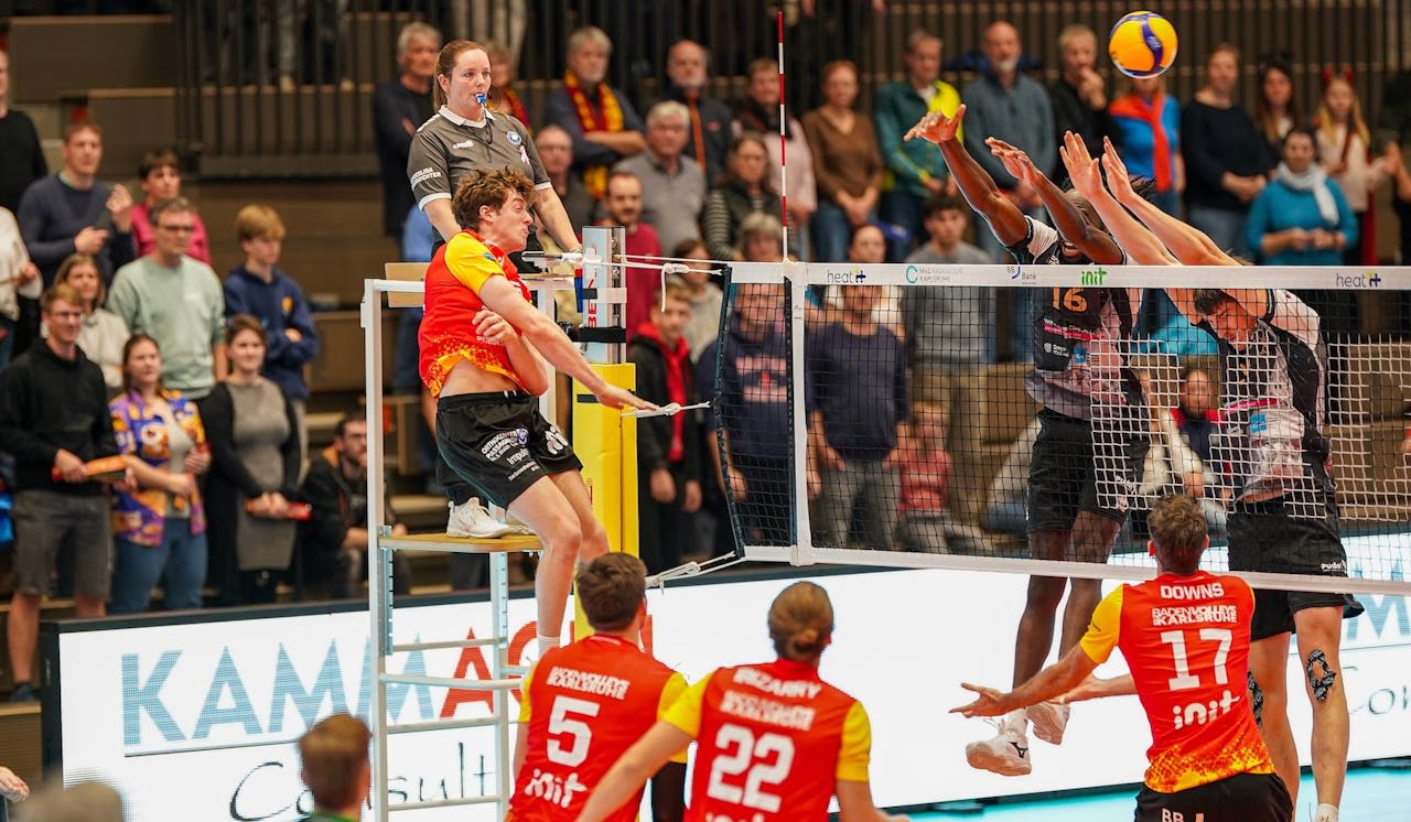 Im Pokal: BADEN VOLLEYS fordern Topteam Lüneburg heraus - Foto: Jasmina Frauendorf