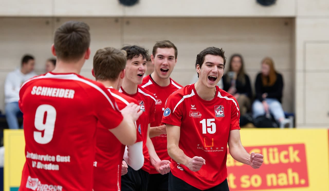 Dresden landet wichtigen Heimsieg Foto: Volleyball Club Dresden e.V. Dresden landet wichtigen Heimsieg - Foto: Volleyball Club Dresden e.V.