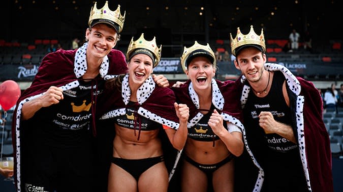 Laboureur/Schulz und Thole/Wickler sind die ersten deutschen "King of the Court" Champions Foto: Conny Kurth Laboureur/Schulz und Thole/Wickler sind die ersten deutschen "King of the Court" Champions - Foto: Conny Kurth