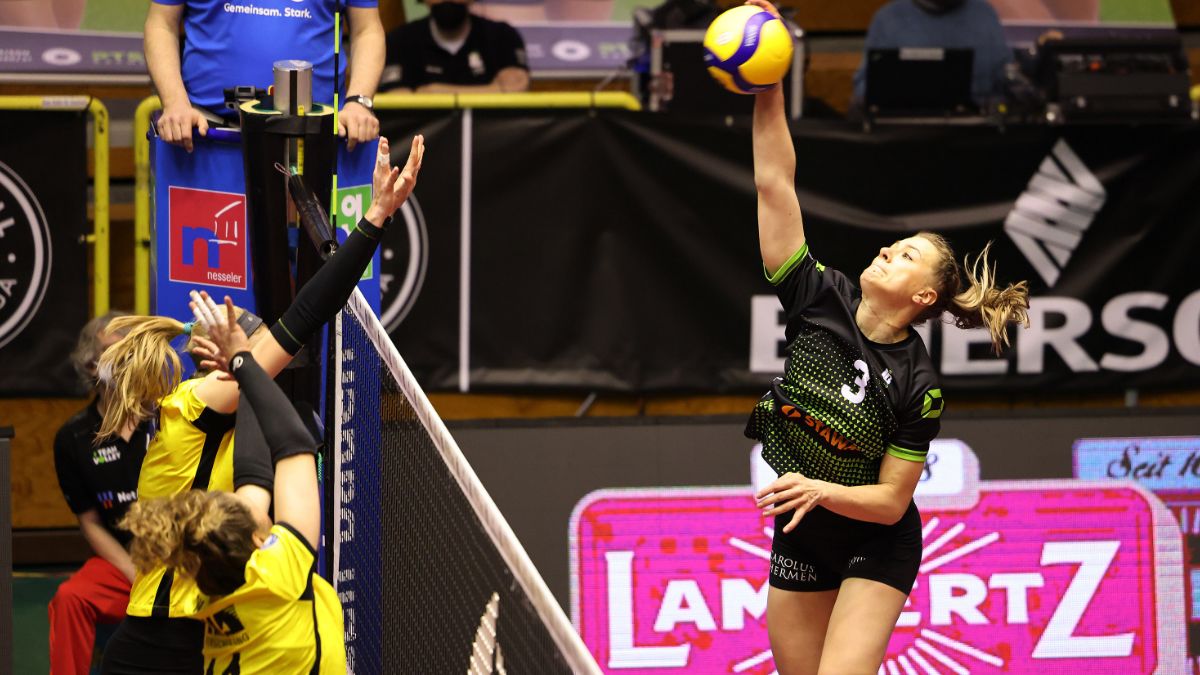 Gegen den USC Münster erarbeitet sich Aachen den Sieg - Foto: Ladies in Black Aachen Andreas Steindl