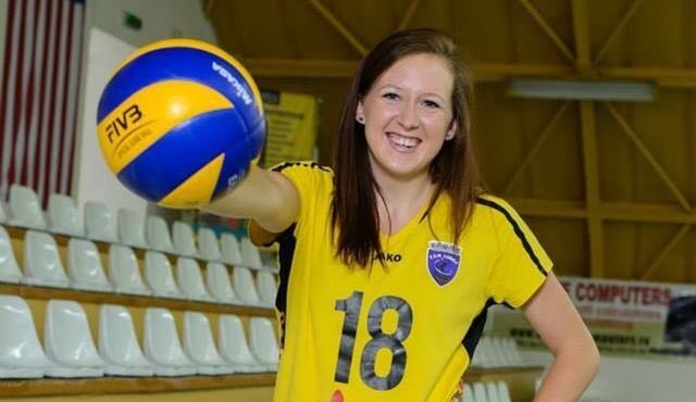 Krista DeGeest schließt Suhls Block Foto: VfB Suhl LOTTO Thüringen Krista DeGeest schließt Suhls Block - Foto: VfB Suhl LOTTO Thüringen