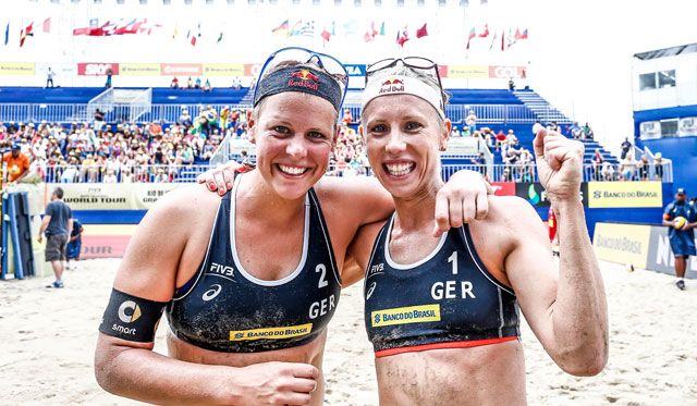 Borger/Büthe auf dem Treppchen - Platz zwei im deutschen Olympia-Ranking Foto: FiVB Borger/Büthe auf dem Treppchen - Platz zwei im deutschen Olympia-Ranking - Foto: FiVB