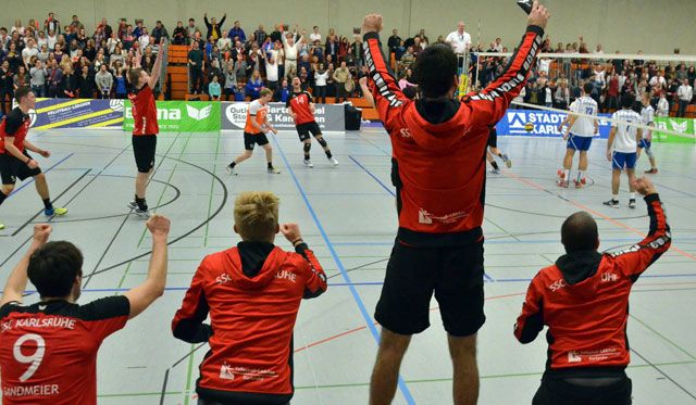 SSC Karlsruhe beendet mit Volleyball-Party die erste Drittliga-Saison - Foto: SCC