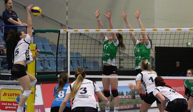 Das Volleyball-Team Hamburg verliert gegen den USC Münster II Foto: VTH/Lehmann Das Volleyball-Team Hamburg verliert gegen den USC Münster II - Foto: VTH/Lehmann