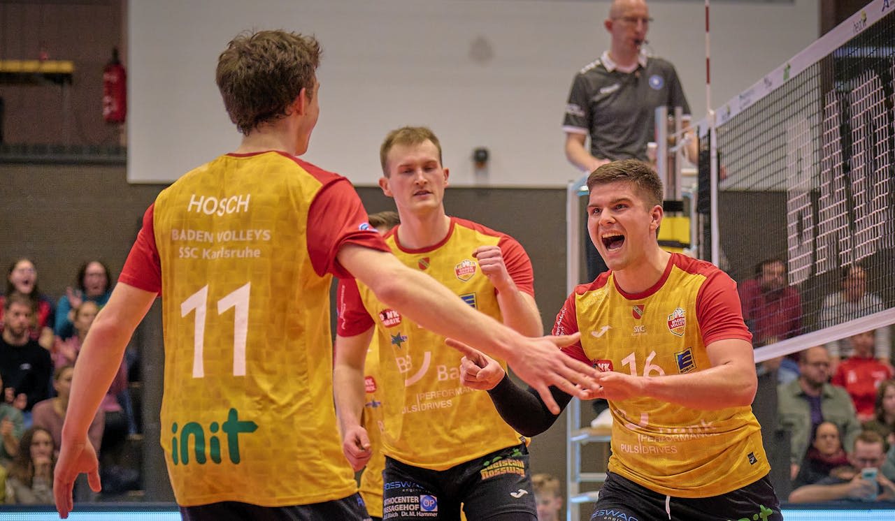 BADEN VOLLEYS ringen Netzhoppers nieder und stehen erstmals unter den besten Acht im DVV-Pokal - Foto: Andreas Arndt