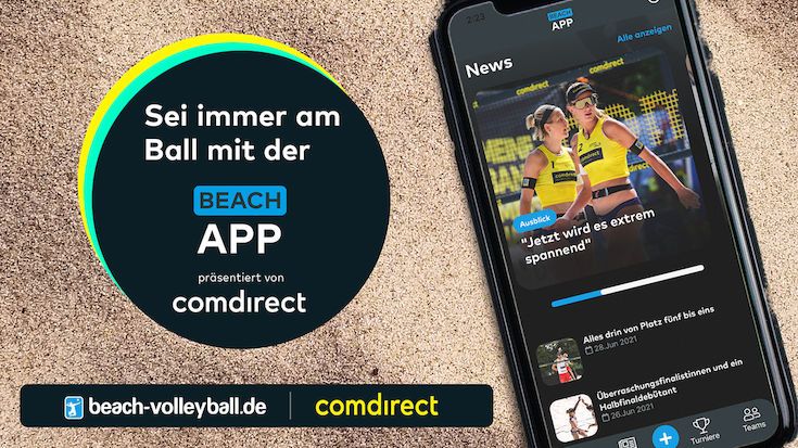 Immer auf Ballhöhe: comdirect und beach-volleyball.de starten App für die Beach-Volleyball Community - Grafik: Apollo18