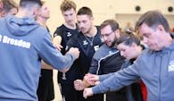 Die Dresdner gehen noch mal konzentriert ins letzte Heimspiel der Saison.  Foto:  VC Dresden/Frank Kleinert