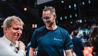 Sebastian Kühner ist als Dyn-Experte und Vereinsbotschafter regelmäßig Gast im Volleyballtempel.  Foto:  Kevin Mattig