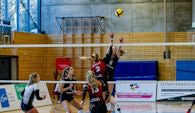 Unterhaching machte es den Barock Volleys schwer im Angriff zu Punkten  Foto:  Frank Voß