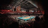 Der Volleyballtempel ist bereit für den Showdown.  Foto:  Justus Stegemann