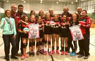 Premiere in Holzwickede! Das Organisationsteam und das weibliche VVH-U14-Team freuen sich auf die ersten Jugendmeisterschaften Anfang April in der Hilgenbaumhalle Foto: p:e:w