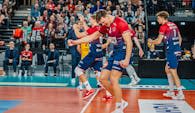MVP Christopher Byam und seine Kollegen konnten den vierten Sieg im vierten Spiel bejubeln Foto: SVG/Höfel