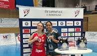 Miriam Iachemet (links im Bild) und Joana Hurler: Die MVPs des Abends  Foto:  SV Lohhof