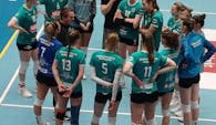 Keine freudigen Gesichter bei der Spielbesprechung  Foto:  Neuseenland-Volleys Markkleeberg