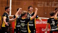 Grafing feiert einen Punkt  Foto:  TSV Grafing Volleyball