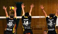 Grafinger Dreier Block!  Foto:  TSV Grafing Volleyball