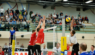 Beim letzten Heimspiel gegen die Blue Volleys musste sich der VC 1:3 geschlagen geben.  Foto:  VC Dresden / Frank Kleinert