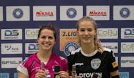 Die Spieltags-MVP Liliana Hermann (l.) und Alice Turmovich  Foto:  DJK München-Ost