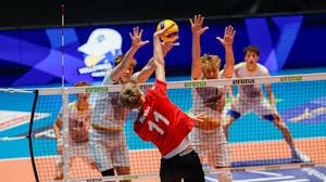 Chris Oberglock (links im Block) macht am Wochenende sein letztes Spiel im YoungStars-Trikot. 