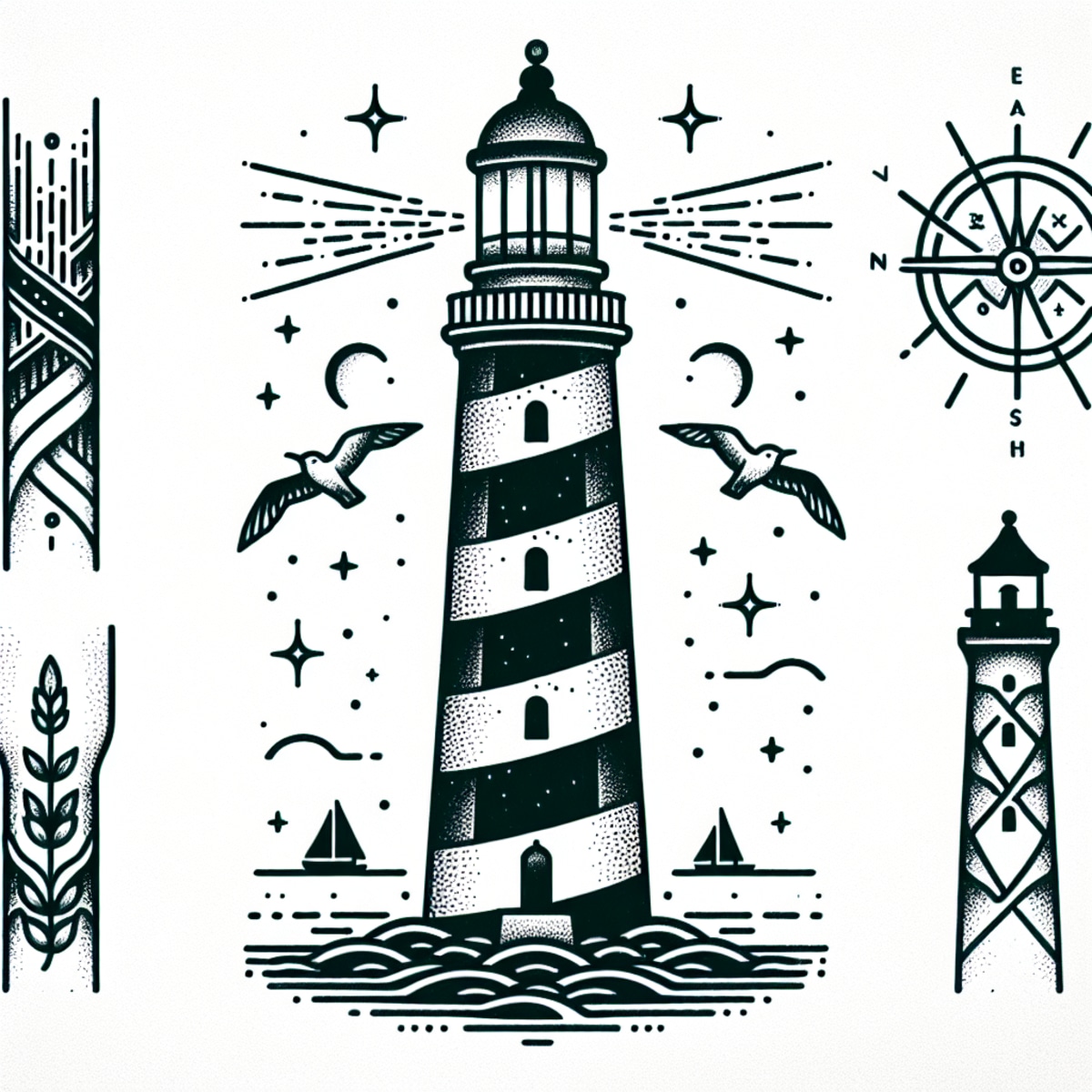 Small Lighthouse Tattoo Ideas