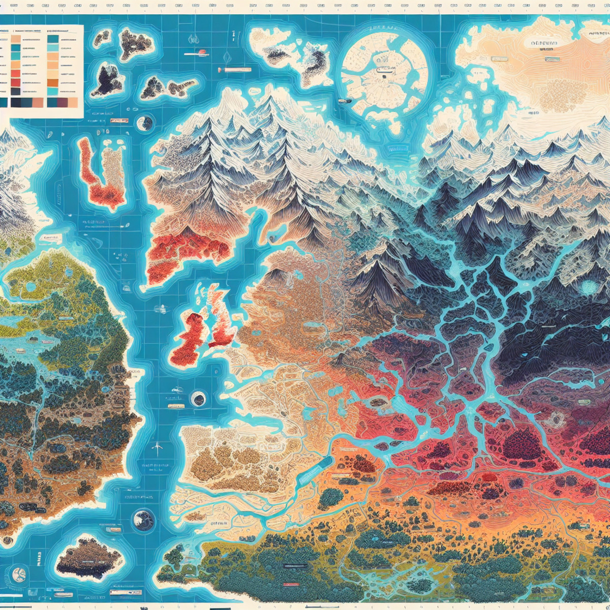 Best Ocean Map Illustration Generator | Vondy