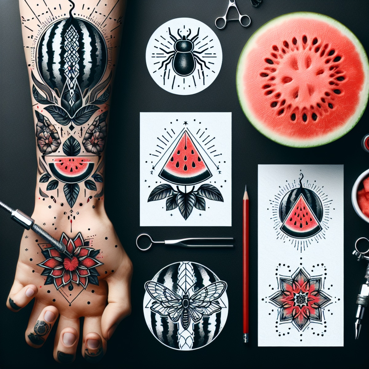 Watermelon Tattoo Ideas